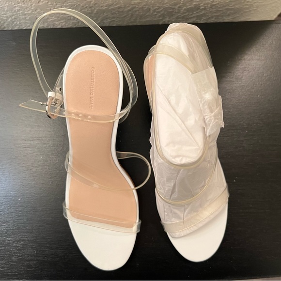 Something Navy Daisy PVC white heels - Picture 8 of 10